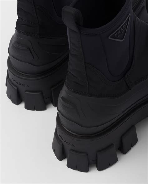 prada monolith cloth boots|monolith gabardine boots.